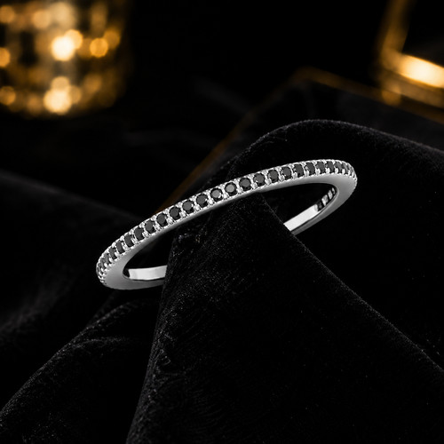 Natural black diamond eternity - natural,