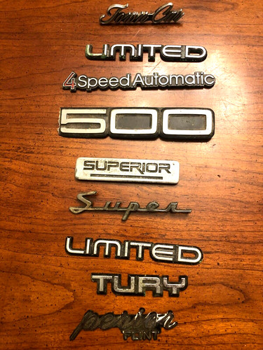 Nameplate emblems and - nameplate, more