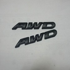 2x Small Matte Black AWD Metal