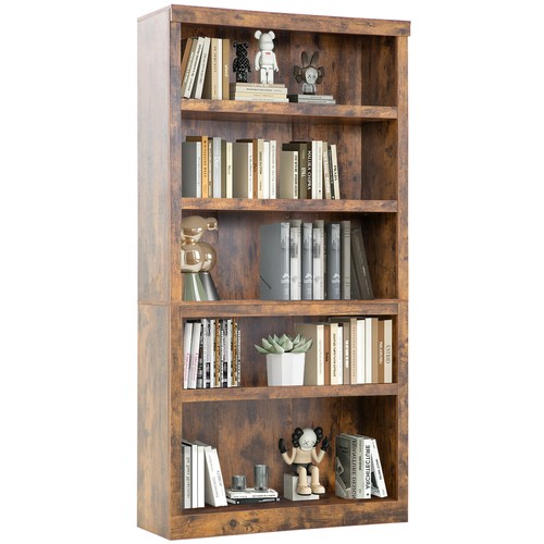 Tier bookshelf wood - 5-tier,