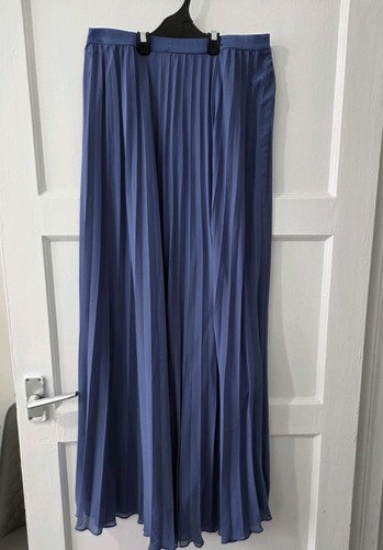 Primark blue pleated maxi - blue,