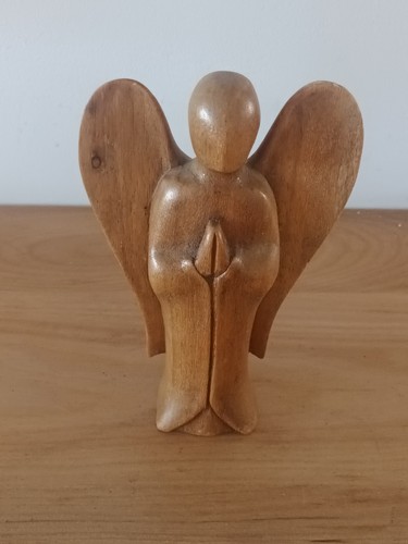 Wooden carving angel - wooden,