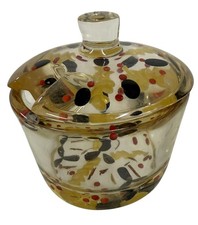 Vintage Kitsch Lucite Acrylic Conserve Jam Pot pasta seeds