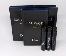 3x DIOR SAUVAGE ELIXIR Concentrated Fragrance (3x 1ml Size) Sample Vial Mens