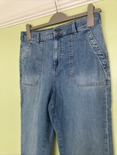 Ladies M&S Denim Cargo Pant Size 12 Regular