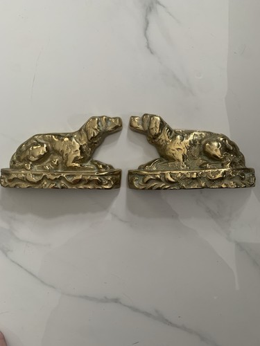 Pair vintage brass cast - vintage,