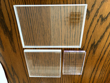 Set of 3 Acrylic Stamping Blocks Various Sizes.