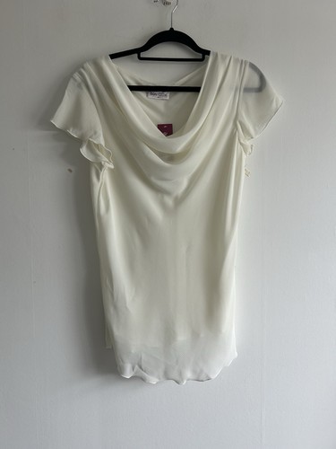Bonmarche cream chiffon cowl - cream,