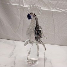 Cockatoo bird sculpture glass