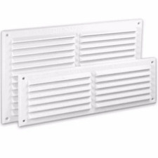 White Plastic Louvre Vents
