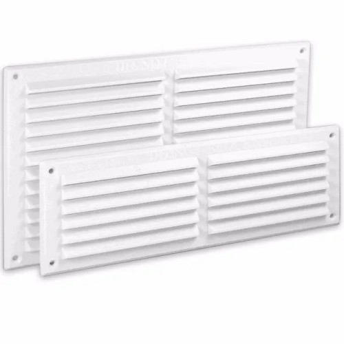 White plastic louvre vents - white,