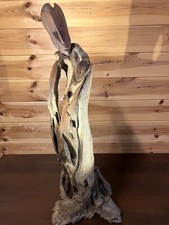 64cm Northern Alaskan Organic Driftwood Art Sculpture Inuit Mother and Child
