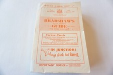Nov 1957 Original Bradshaws