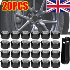 20Pcs 17mm Gloss Black Car Wheel Nut Caps Bolt Covers FOR Audi VW Vauxhall Bmw