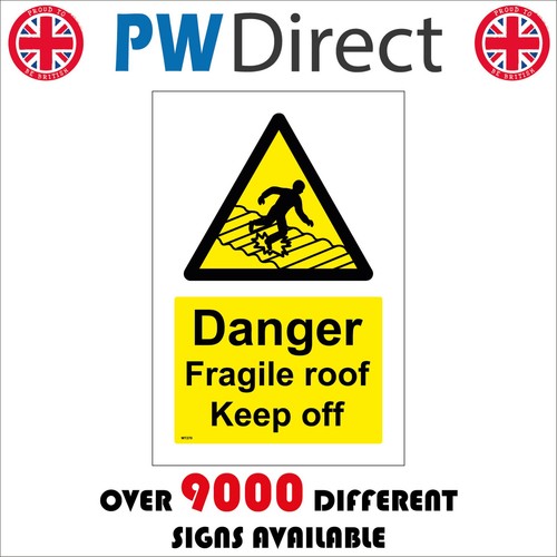 Sign danger fragile roof - sign,