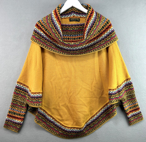 Alpaca sweater poncho cape one - alpaca,