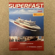 2005 Superfast Ferries Brochure All Routes Attica Blue Star 12 Pages