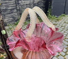 Large Vintage Murano Cranberry