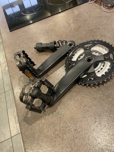 Triple steel bike chainset - bike,