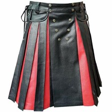 Mens Kilt Black and Red