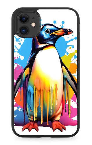 Colourful dripping penguin - colourful,
