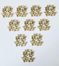 10x Antique Silver Chinese