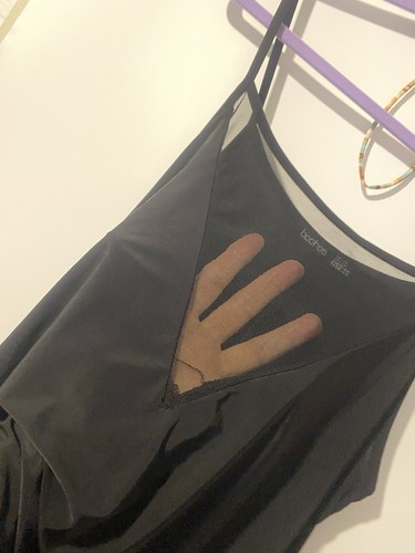 Black nad mesh - black, boohoo