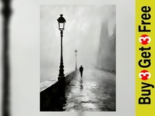 Foggy Street Walk 5"x7" Print