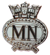 Merchant Navy Crest Pin Badge Naval Brooch