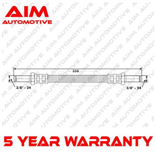 Brake hose rear aim fits - aim,