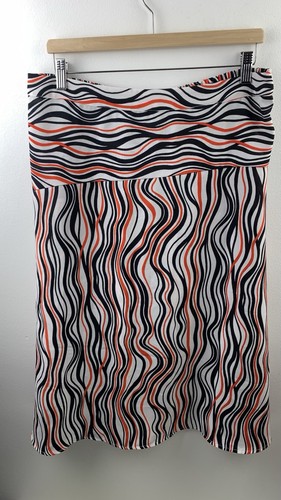 Damart stripe pattern skirt - damart,