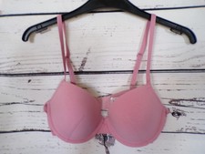 LADIES MATALAN ROSE PINK UNDERWIRED PADDED PUSH UP BRA SIZE 36B