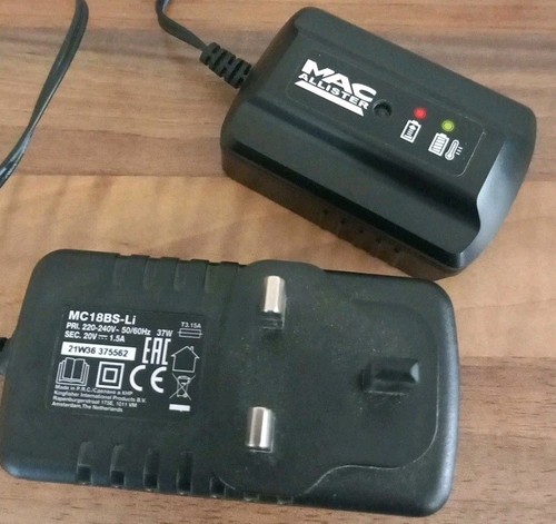 Mac allister 18v fast 5a - 18v, 1.5a