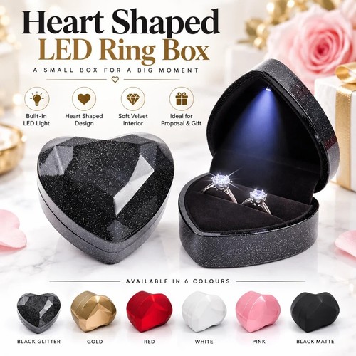 Heart shaped ring - heart, box