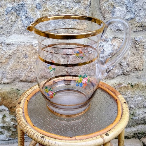 Vintage large glass water - large, jug