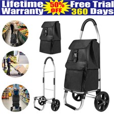 Xtra Large Shopping Trolley 40L LightWeight Strong Folding Cart Shopper 2 Wheels