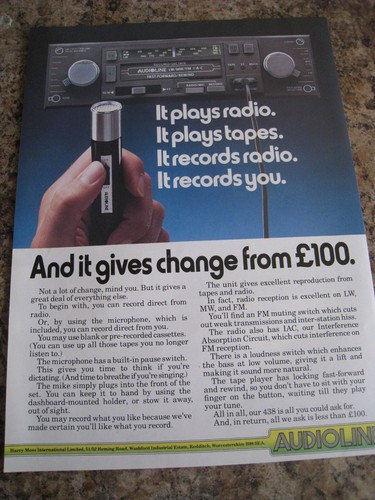 Audioline plays radio - plays, tapes