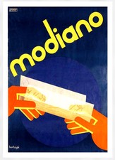 A3 - Modiano Cigarette Papers Art Deco 1930s Retro Vintage Advert Poster #1