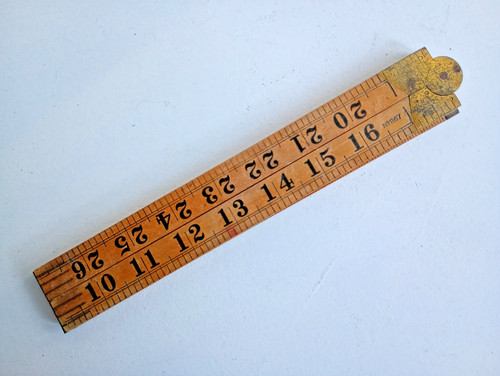 Vintage wood brass folding 3 - brass,
