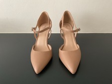 Wallis Cream Heel Shoes Ankle Strap Size 6