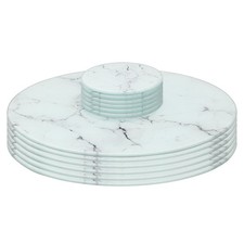 12pc Round Glass Placemats &