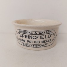 Antique Horrocks & Watson Springfield Potted Meat Southport Crock Pot
