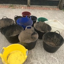 15L- 42L LARGE Tubs flexible bucket for storage garden Horses. All used/damaged