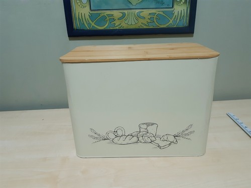 Cream metal bread - metal, bin