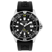 CITIZEN PROMASTER SEA 'GMT' SUPER TITANIUM ECO-DRIVE SPORTS DIVER STYLE WATCH