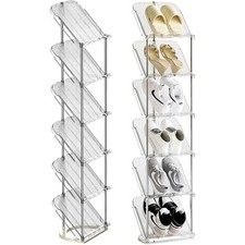 6 Tier Sloping Narrow Clear
