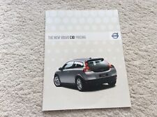 Volvo C30 Specifications 2006-07 UK Market Car Sales Brochure S SE Sport Lux