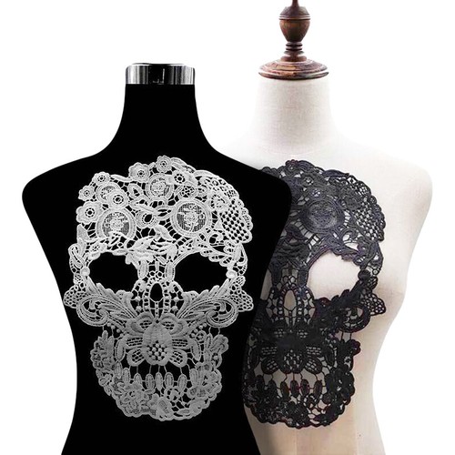 Lace collar skull floral - skull,