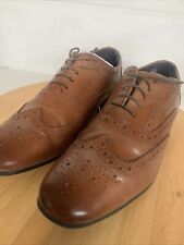Mens Top man  Size 8Uk Brown Leather Shoes (7A)