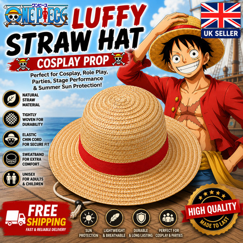 Luffy anime straw hat cosplay - hat,